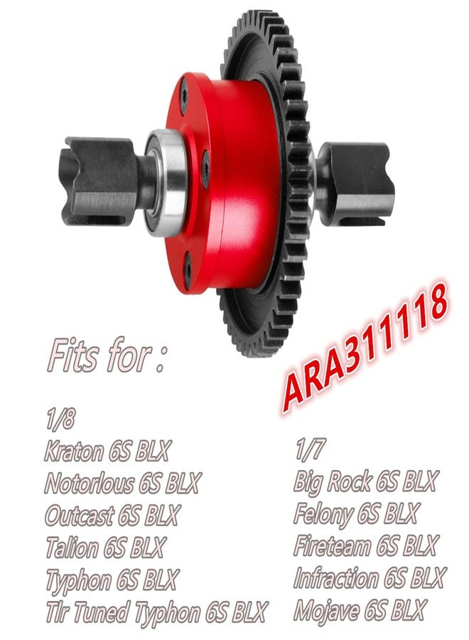 ترقيات تفاضلية مركزية من الألومنيوم 50T لسيارات Arrma 1/7 Big Rock Felony Fireteam Infraction Mojave 6S BLX و 1/8 Kraton Notorlous Outcast Talion Typhon 6S BLX، بديل لـ ARA311118 - Image 2